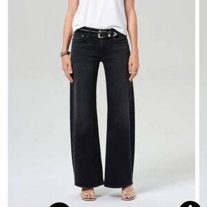 Citizens of Humanity Black Flare Nora Wide-Leg Jeans